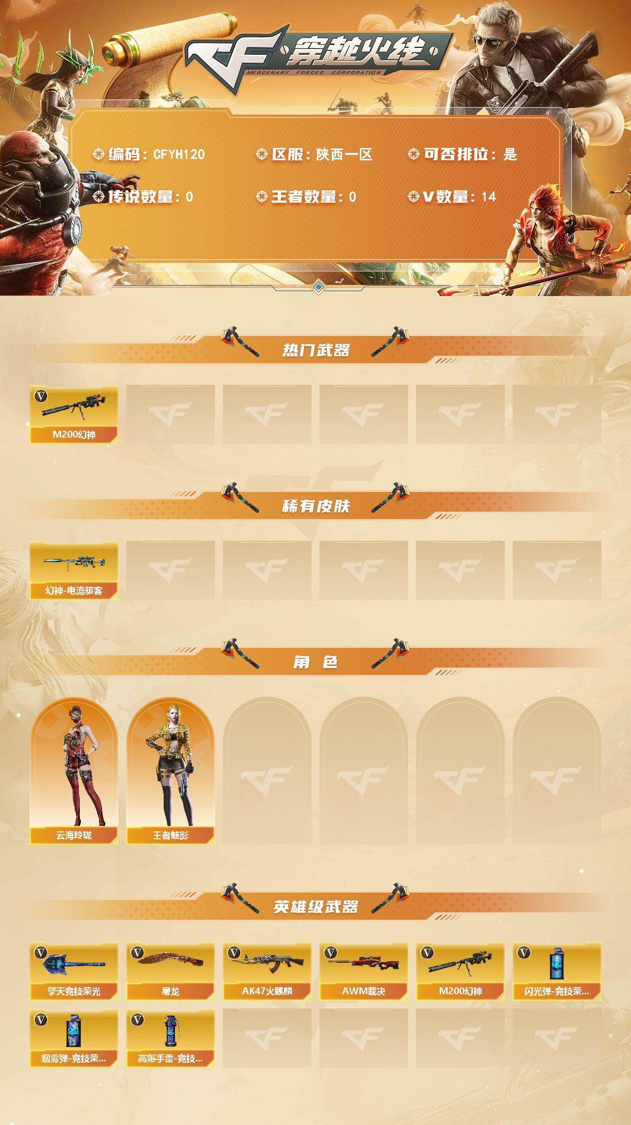 CFEY468238穿越火线账号详情图2