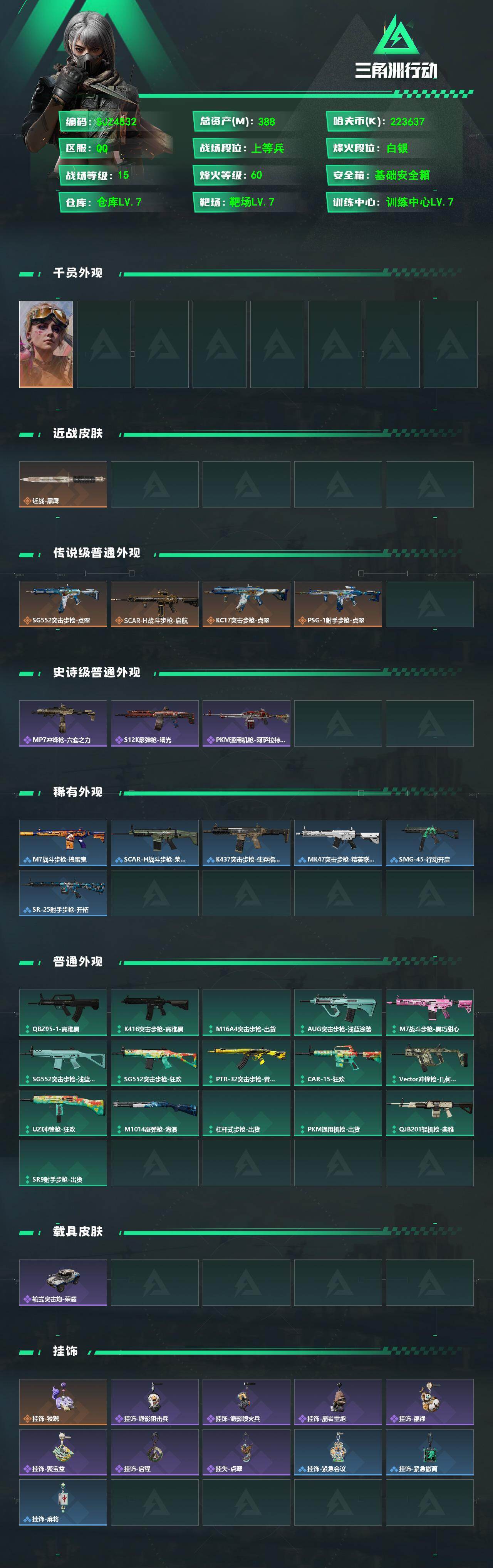 SJZQM485340三角洲行动账号详情图3 SJZQM485340三角洲行动账号详情图3