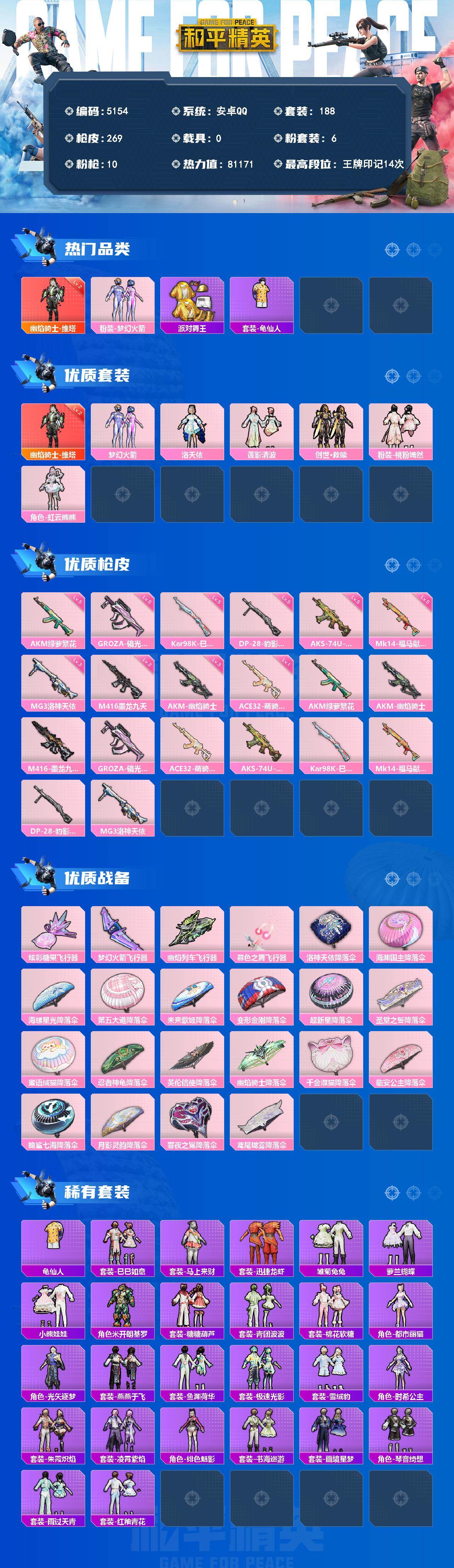 HPLX4155854和平精英账号详情图2