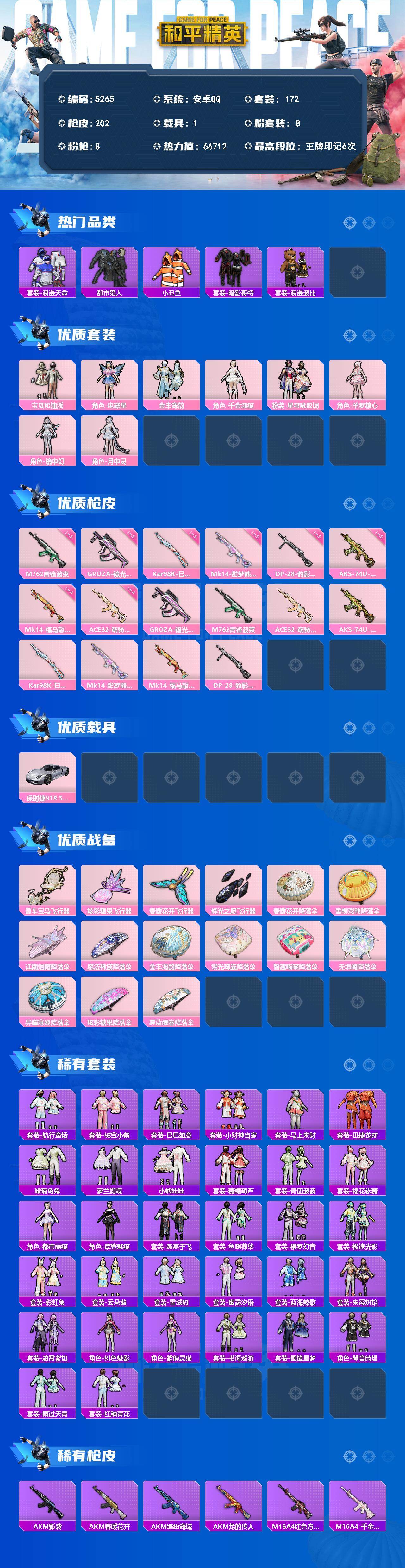 HPLX4154550和平精英账号详情图2