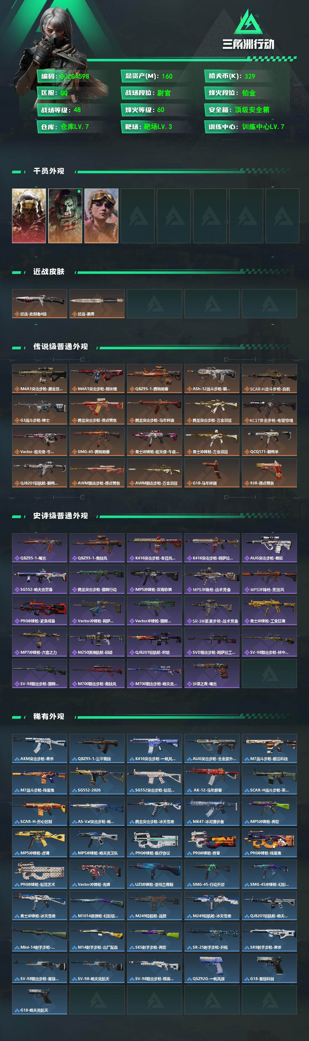 SJZQM486247三角洲行动账号详情图3