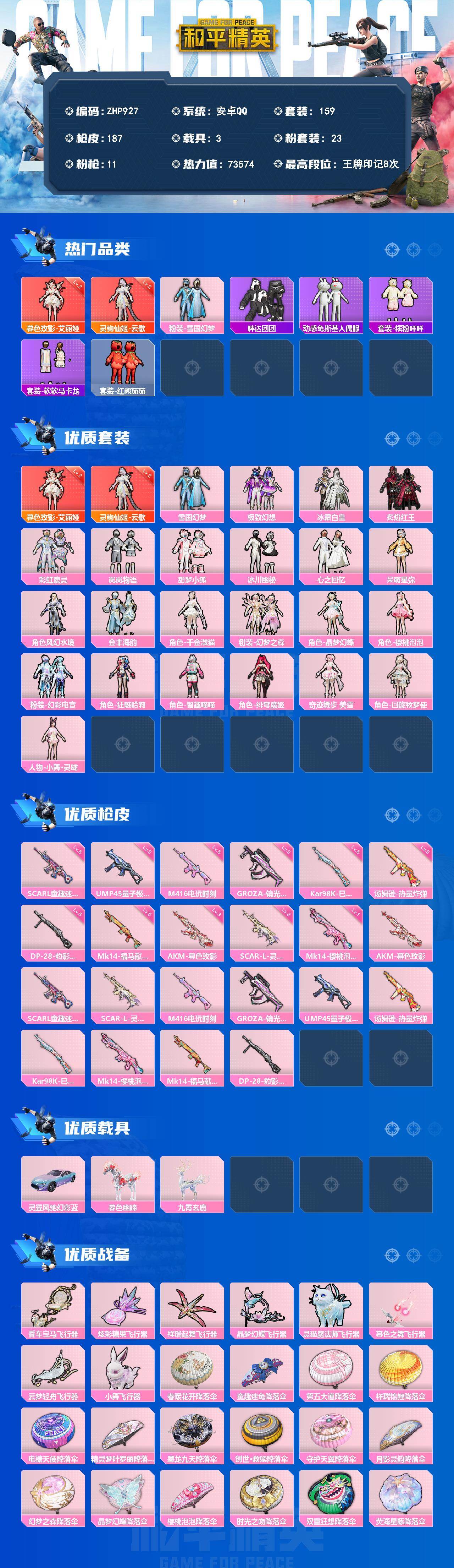 HPLE4154243和平精英账号详情图2