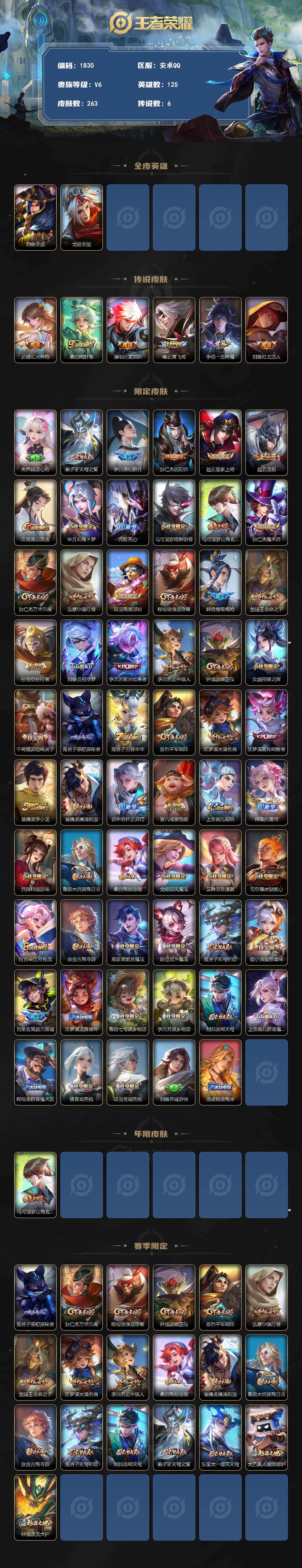 WZLX4275466王者荣耀账号详情图2