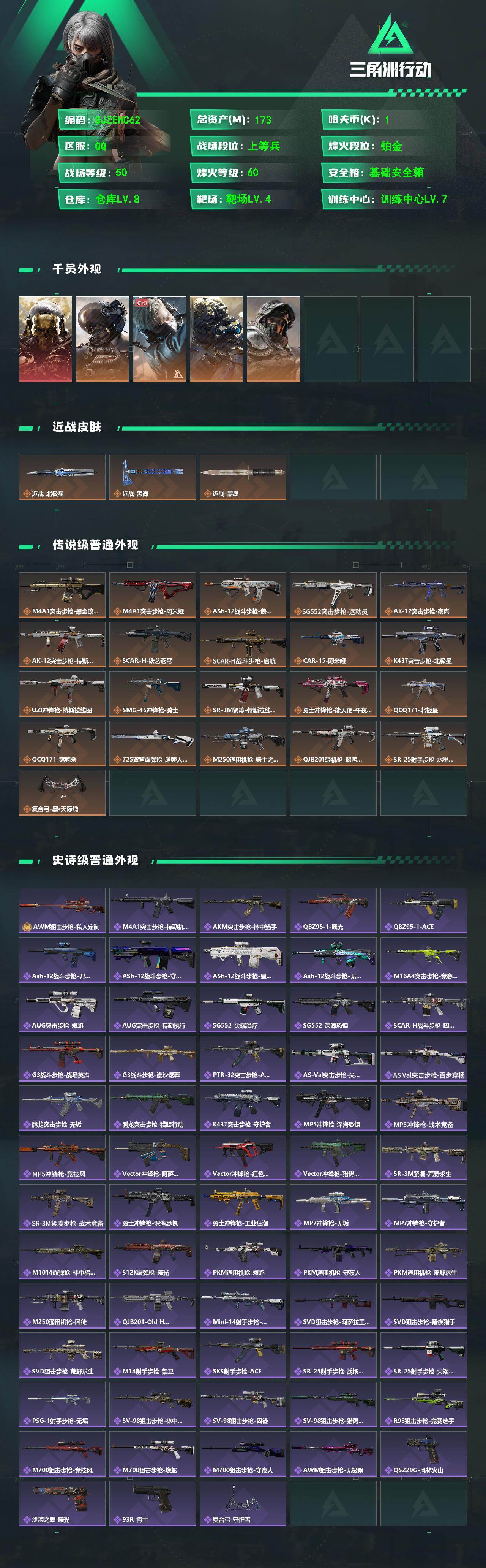 SJZQM4110330三角洲行动账号详情图3