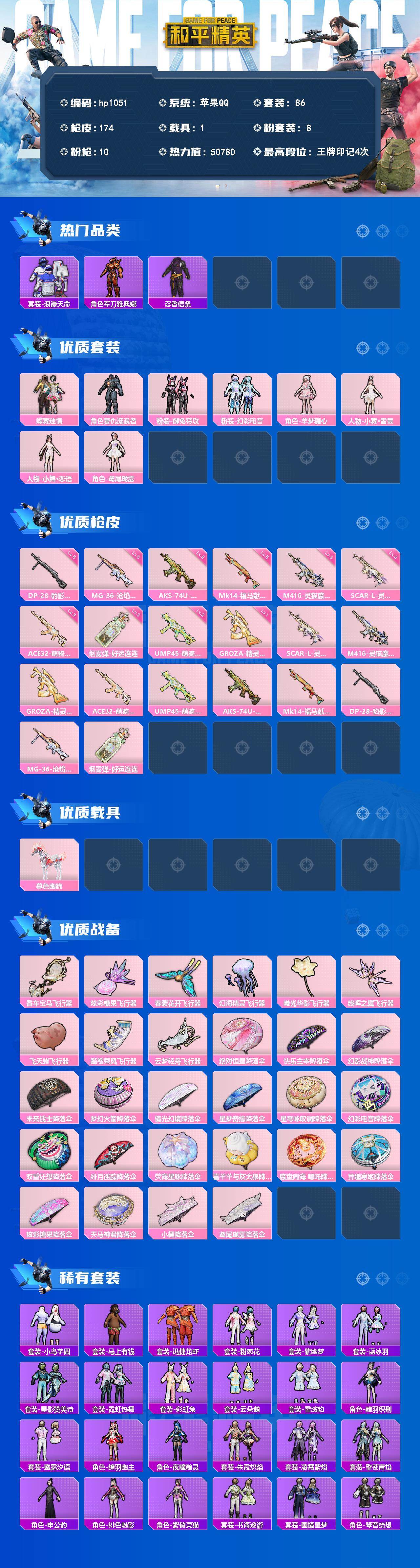 HPLX4155156和平精英账号详情图2