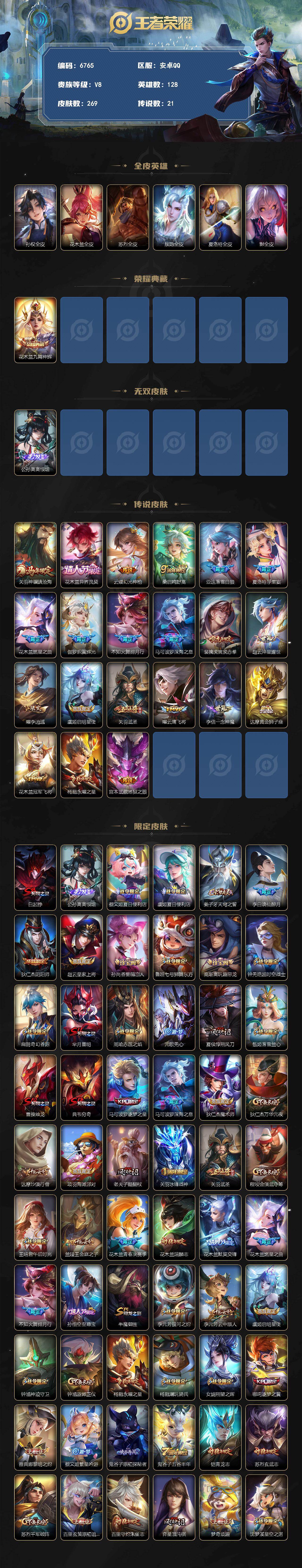 WZLX4276814王者荣耀账号详情图2