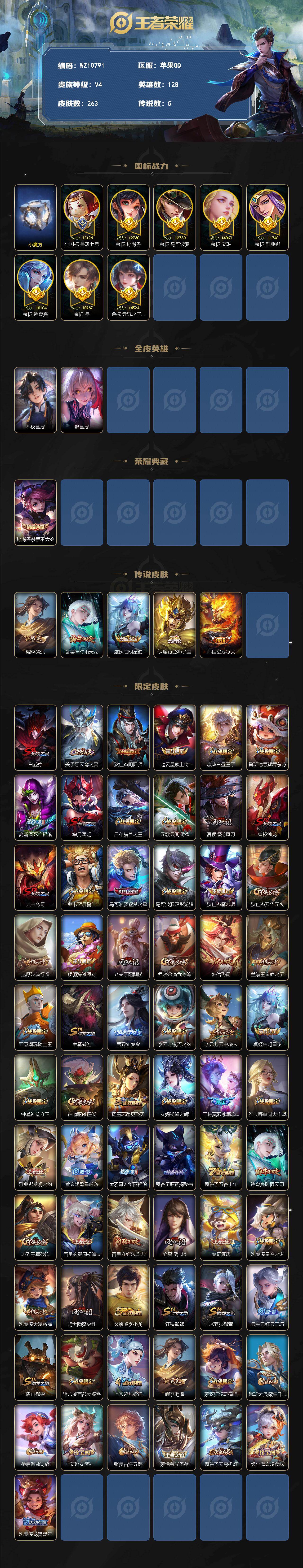 WZXS4294109王者荣耀账号详情图2