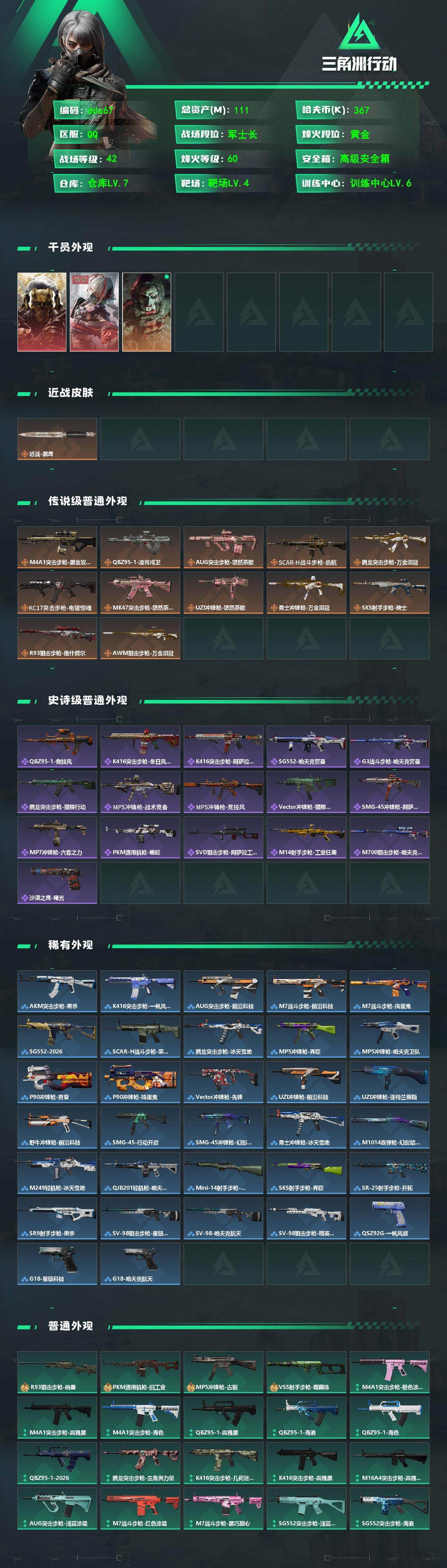 SJZCMW495412三角洲行动账号详情图2