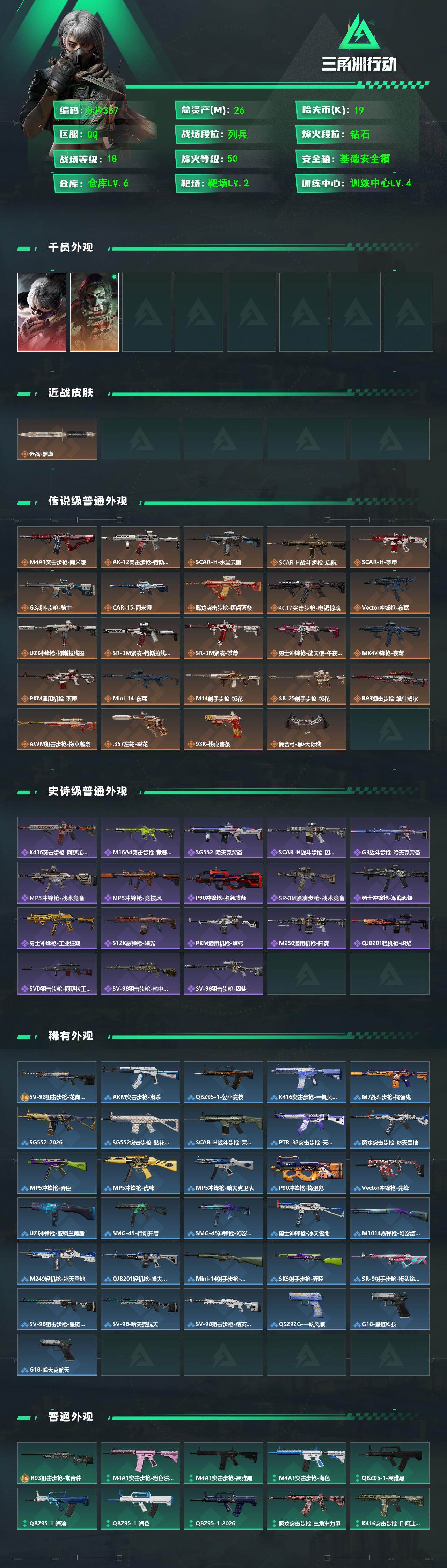 SJZQM486652三角洲行动账号详情图3