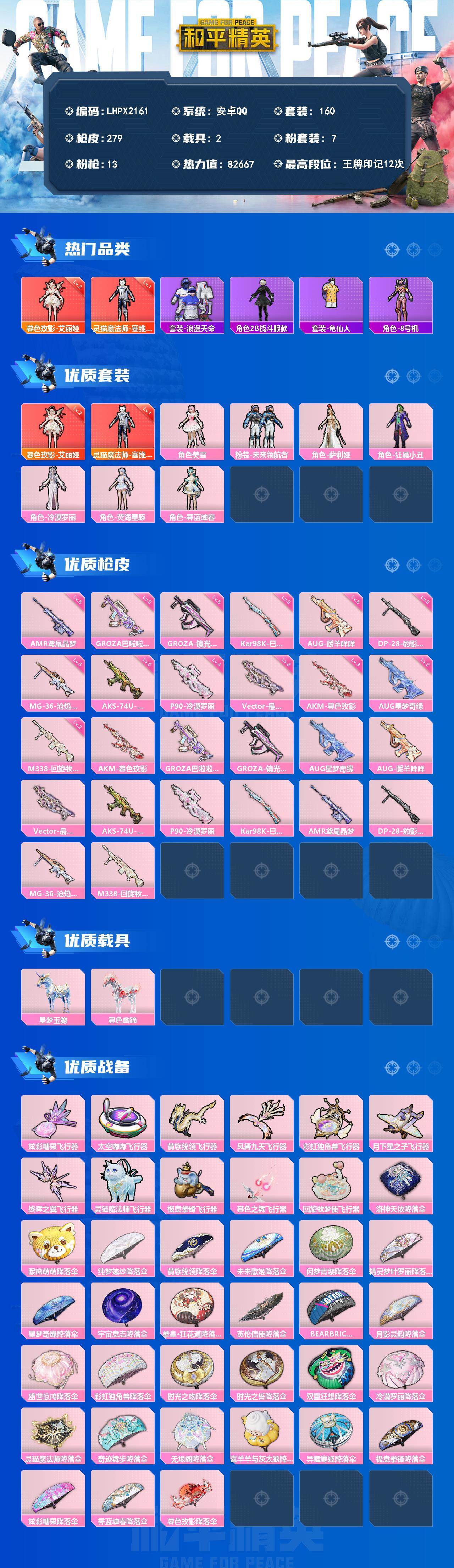 HPLX4155895和平精英账号详情图2