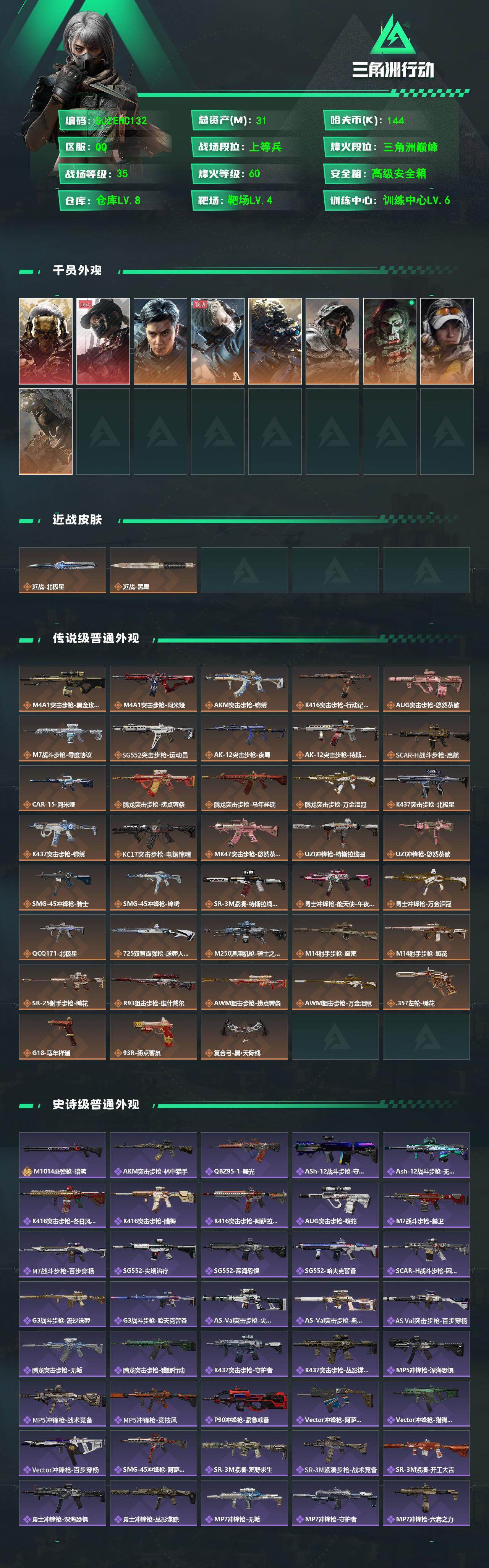 SJZQM4110271三角洲行动账号详情图3