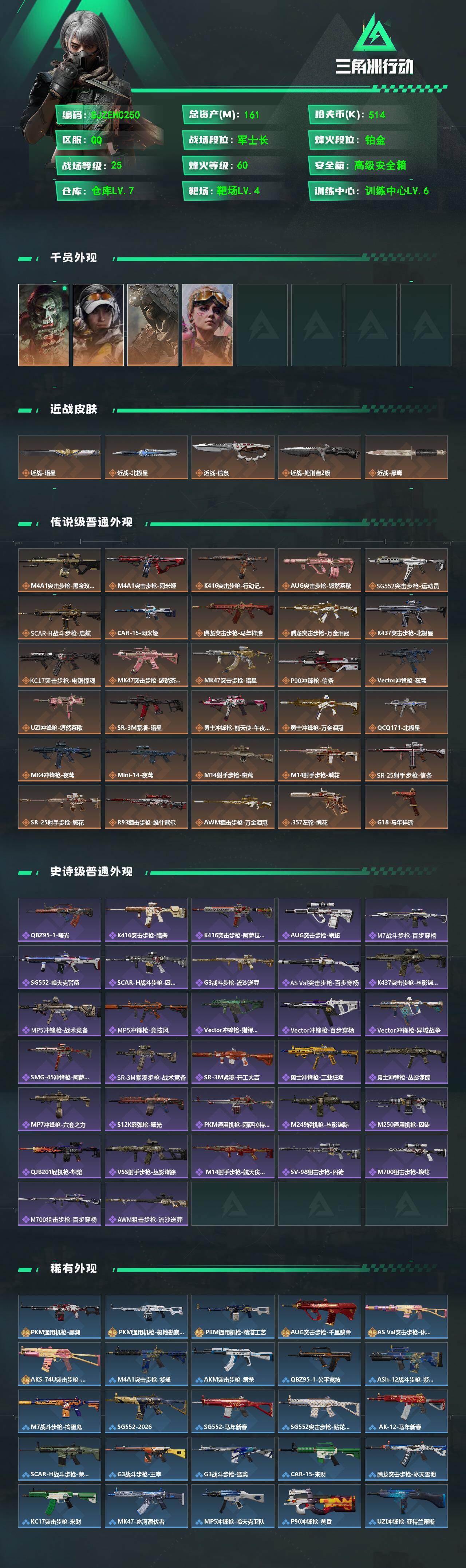 SJZQM4109921三角洲行动账号详情图3