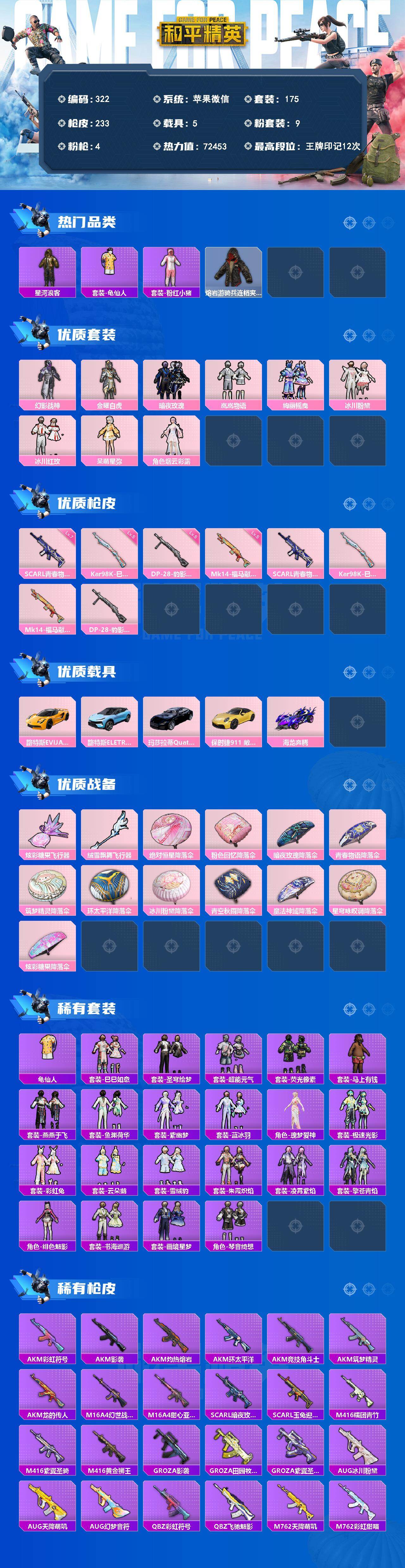 HPLX4155716和平精英账号详情图2