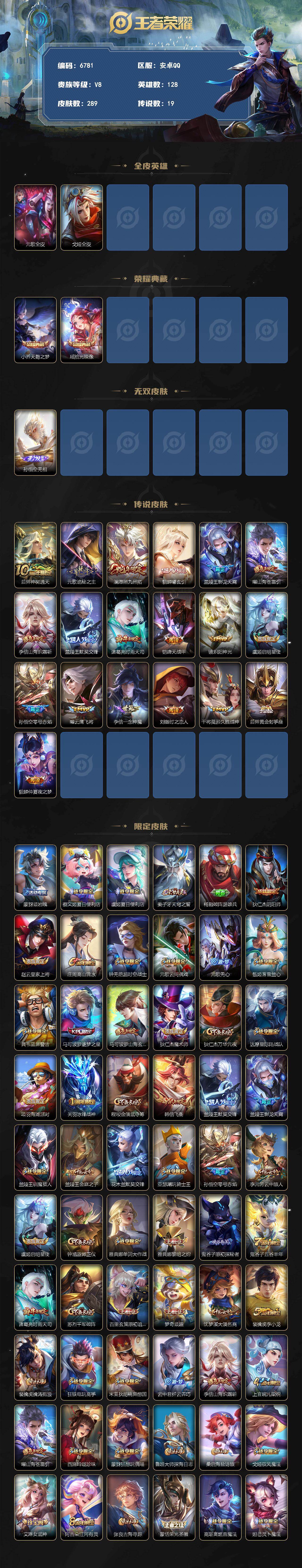 WZLX4277162王者荣耀账号详情图2