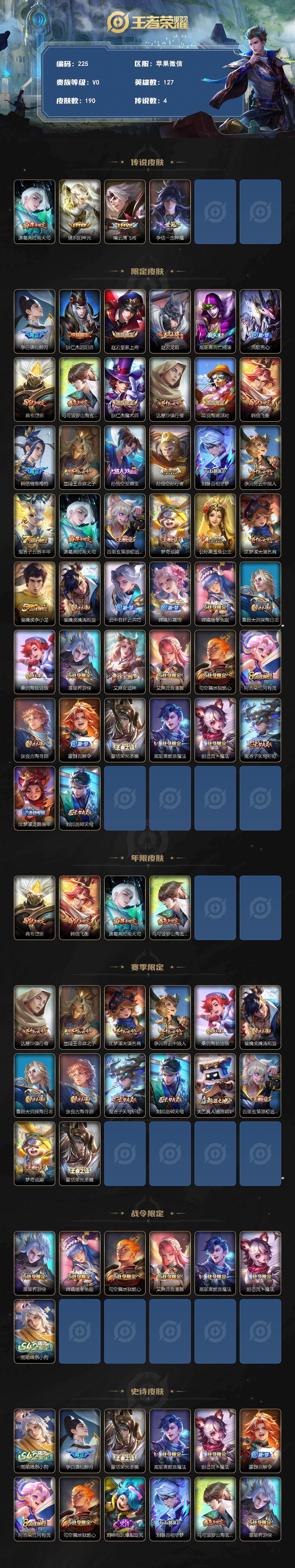 WZLX4277171王者荣耀账号详情图2