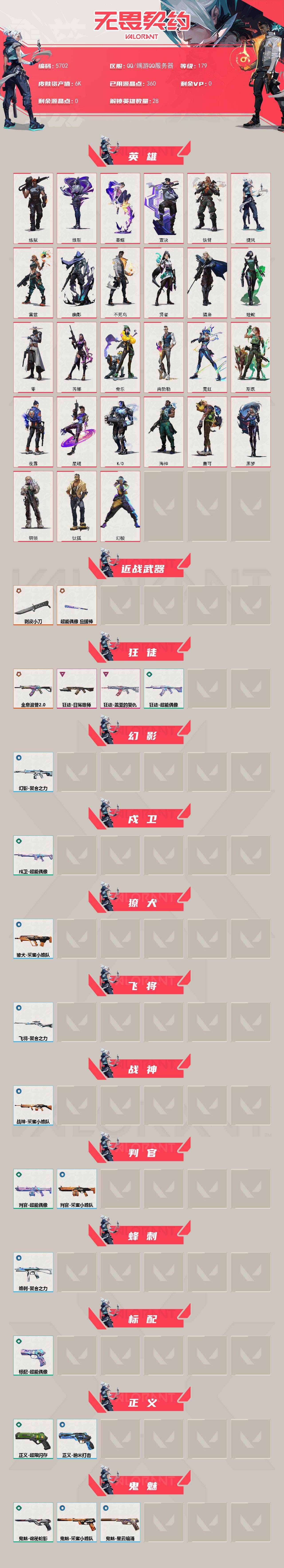 WWQLX427260无畏契约账号详情图2