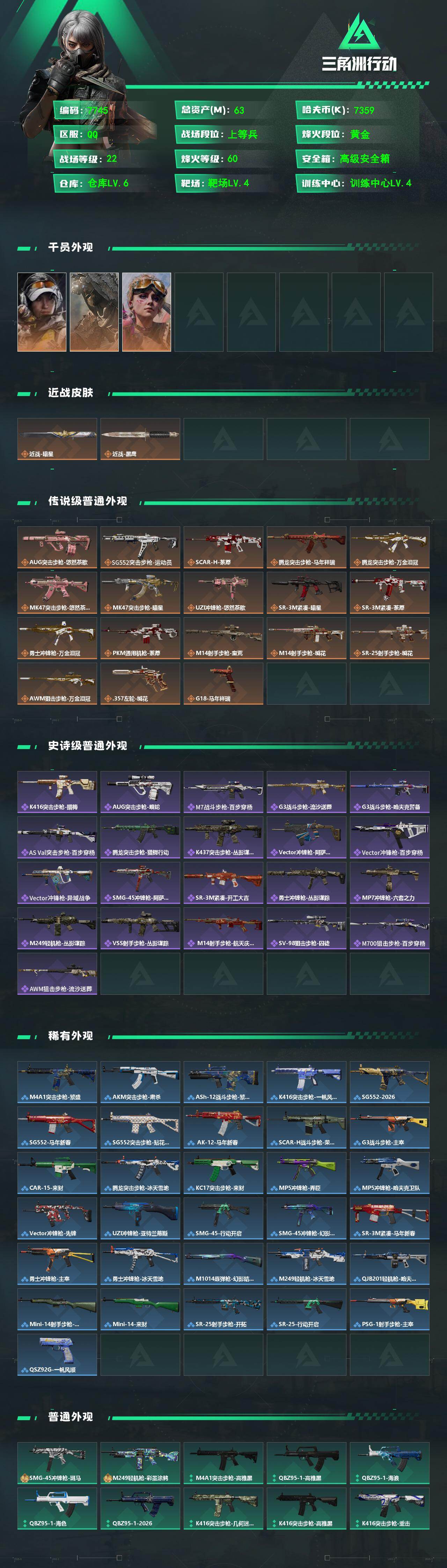 SJZCMW496291三角洲行动账号详情图2