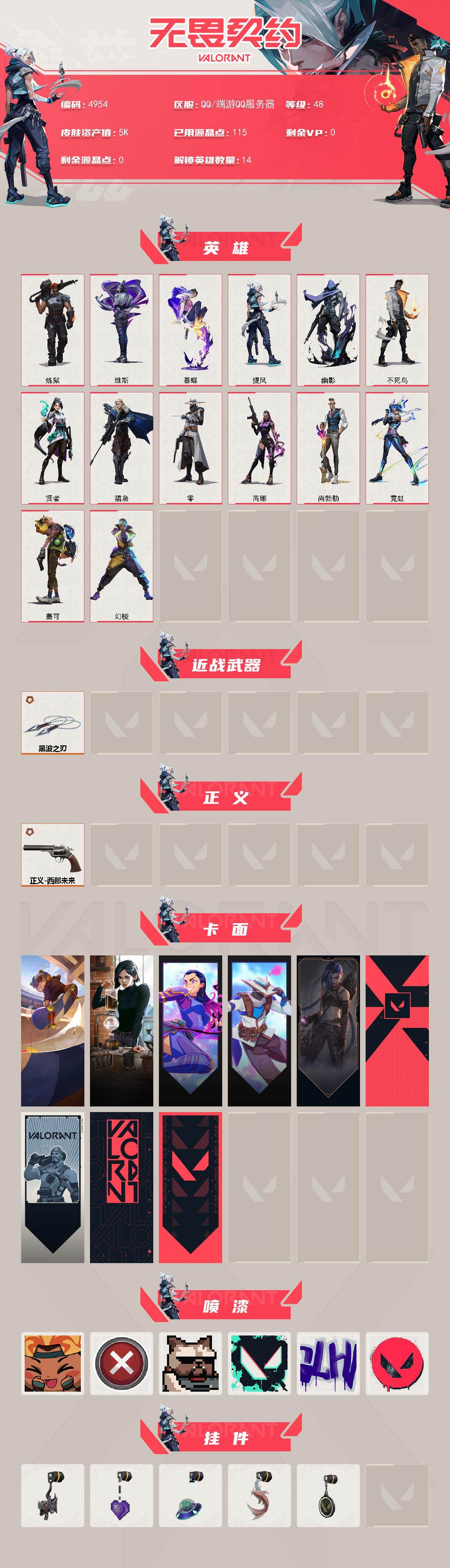 WWQLX427128无畏契约账号详情图2