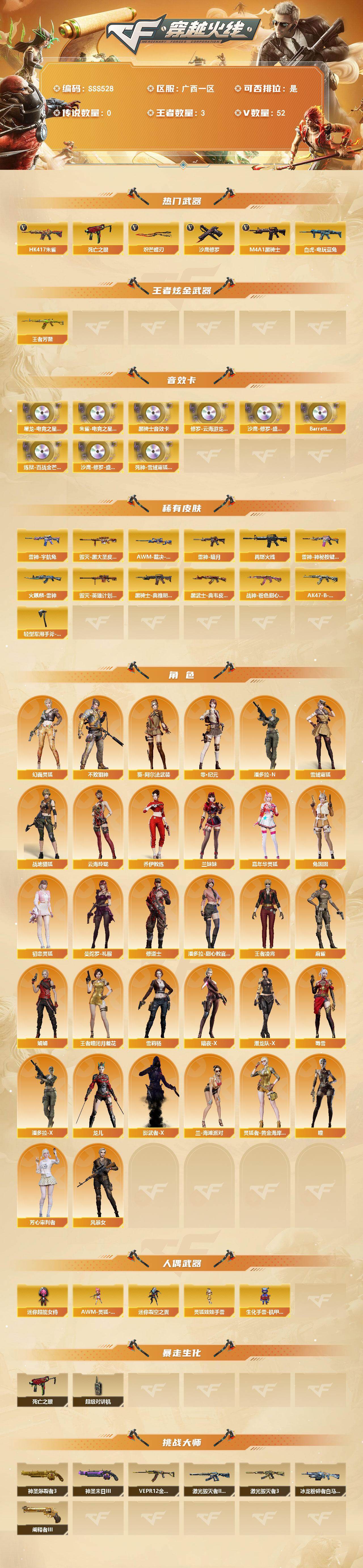 CFLX468949穿越火线账号详情图2