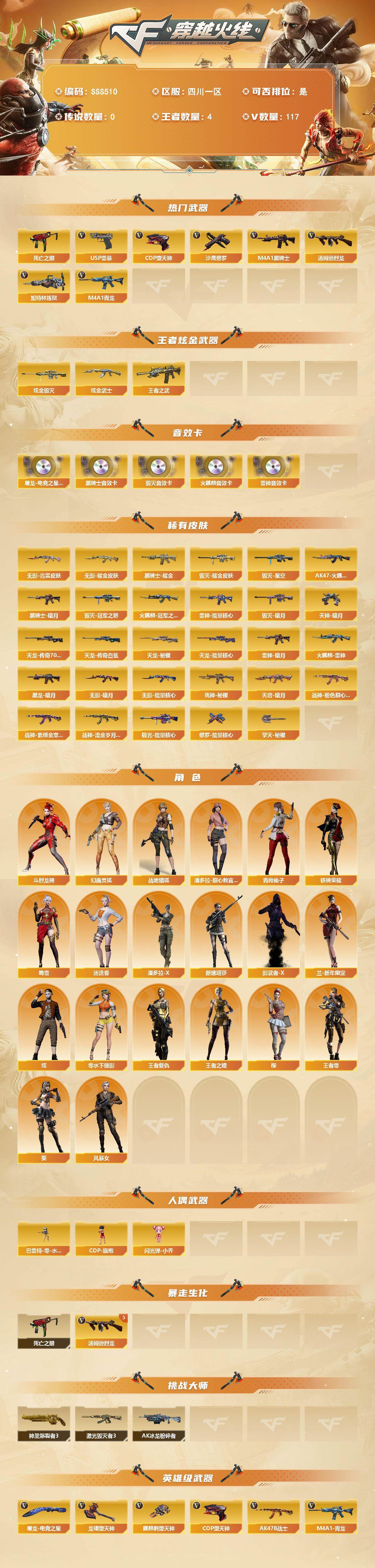 CFLX468935穿越火线账号详情图2