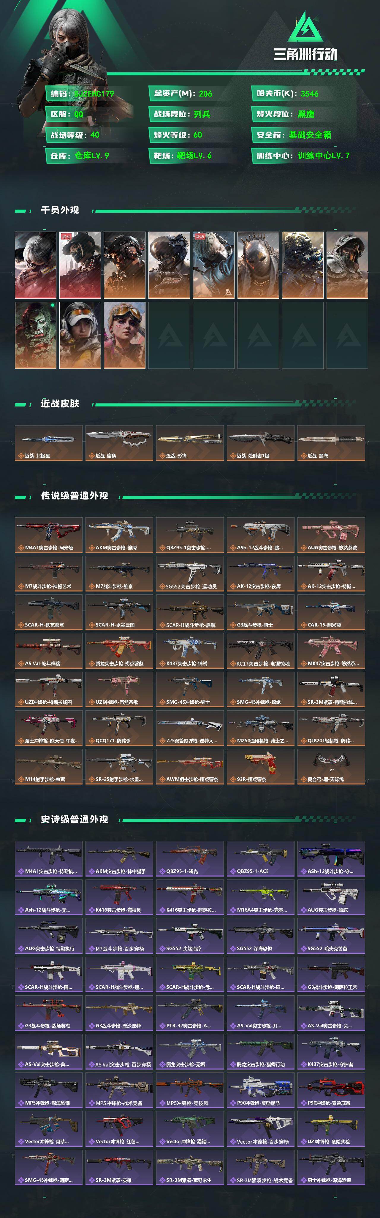 SJZQM4109380三角洲行动账号详情图3