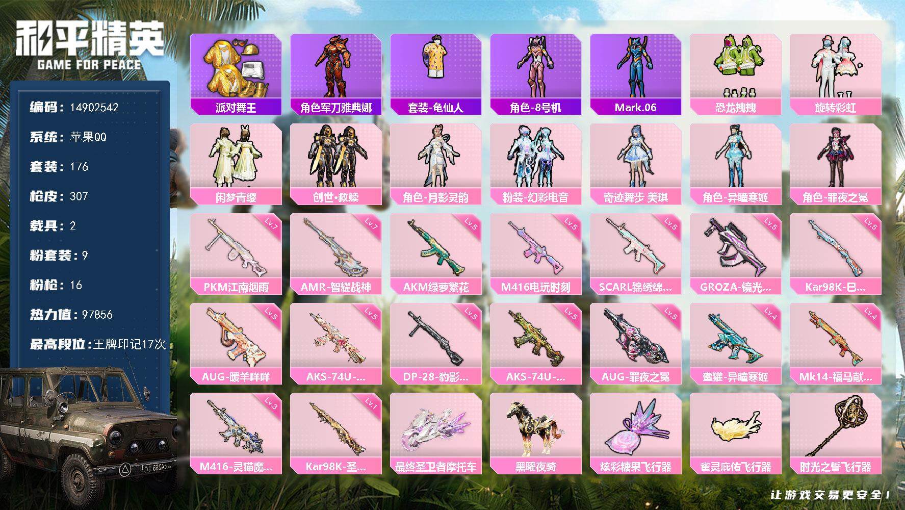 HPDN4156293和平精英账号详情图29