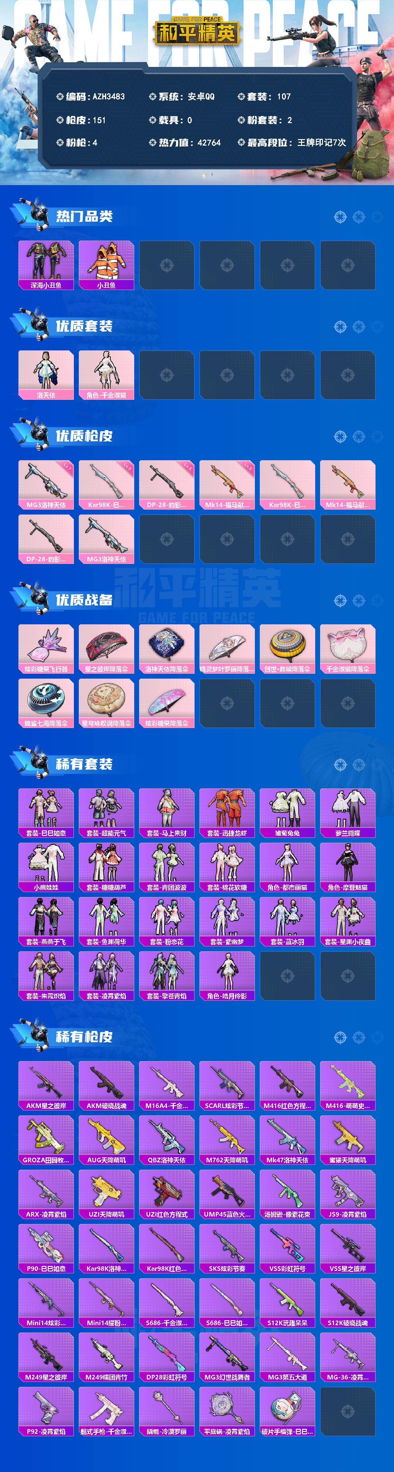 HPQM4155868和平精英账号详情图3