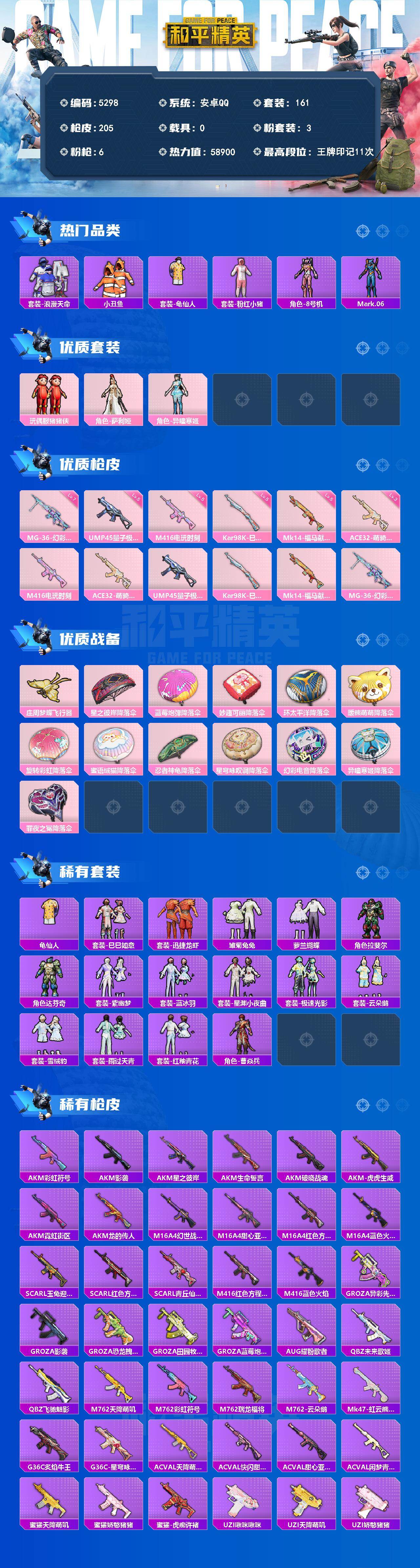 HPLX4156083和平精英账号详情图2