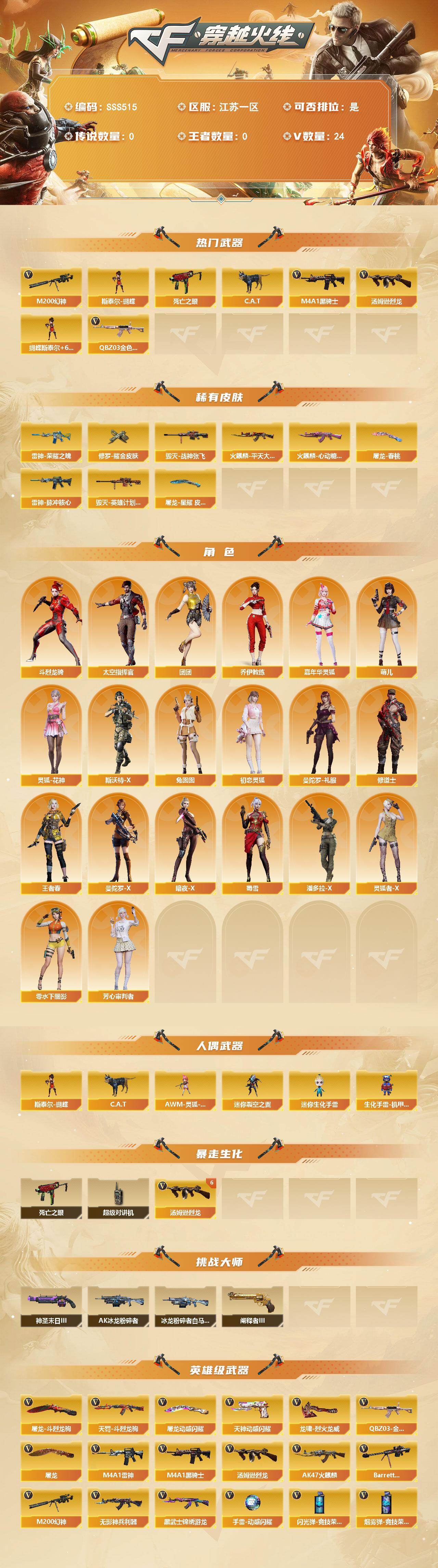 CFLX468930穿越火线账号详情图2