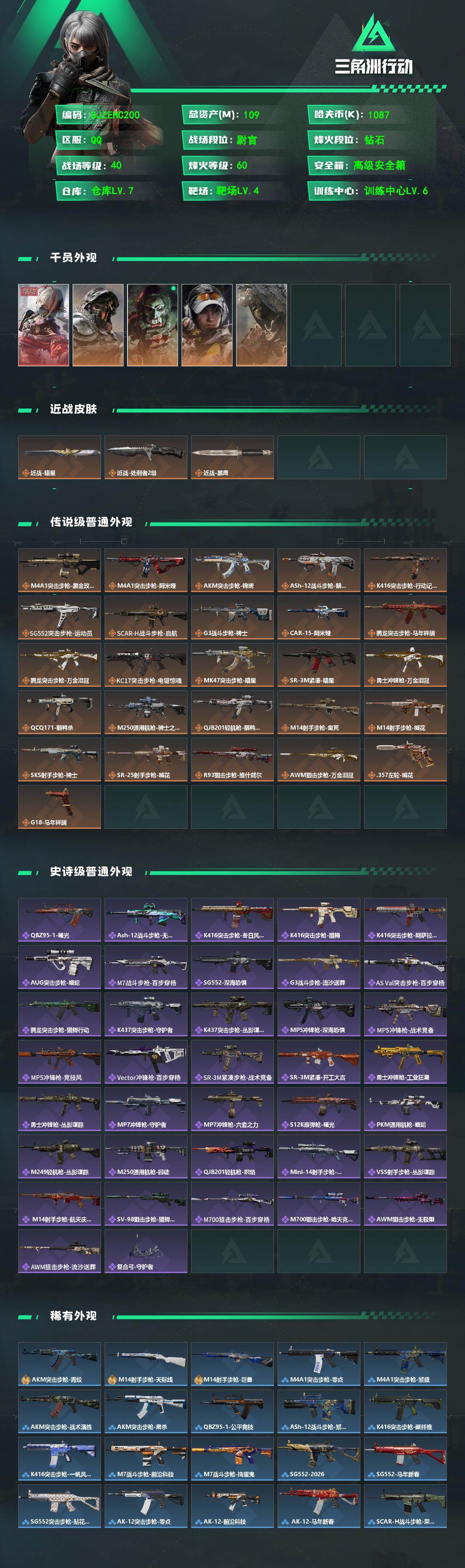 SJZQM4109516三角洲行动账号详情图3