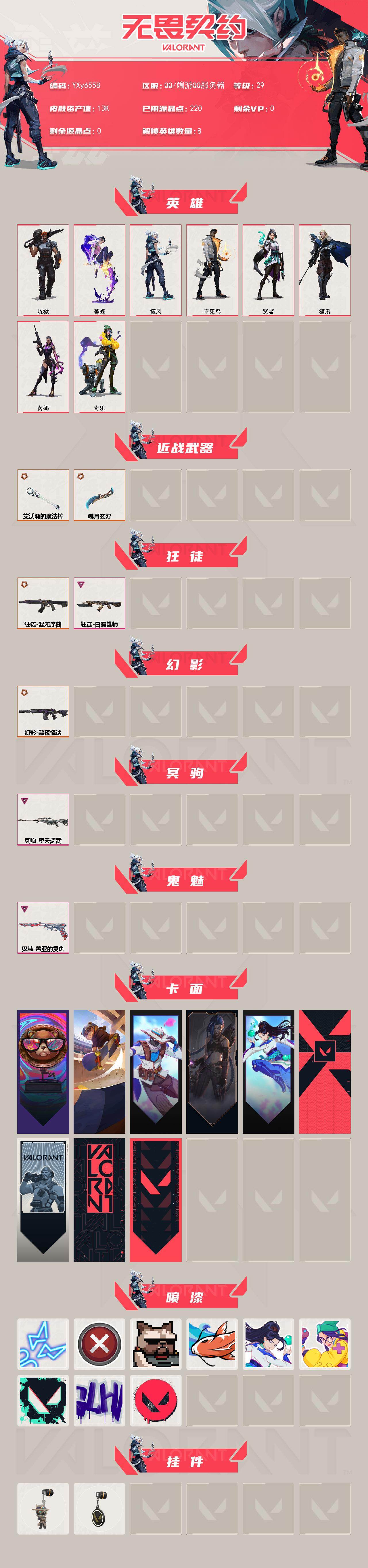 WWQLX428811无畏契约账号详情图2