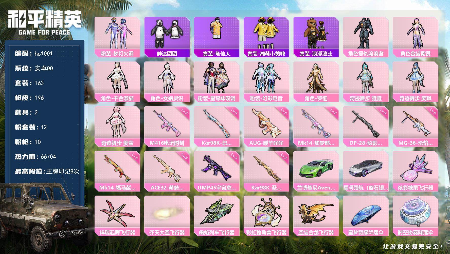 HPLX4156428和平精英账号详情图5