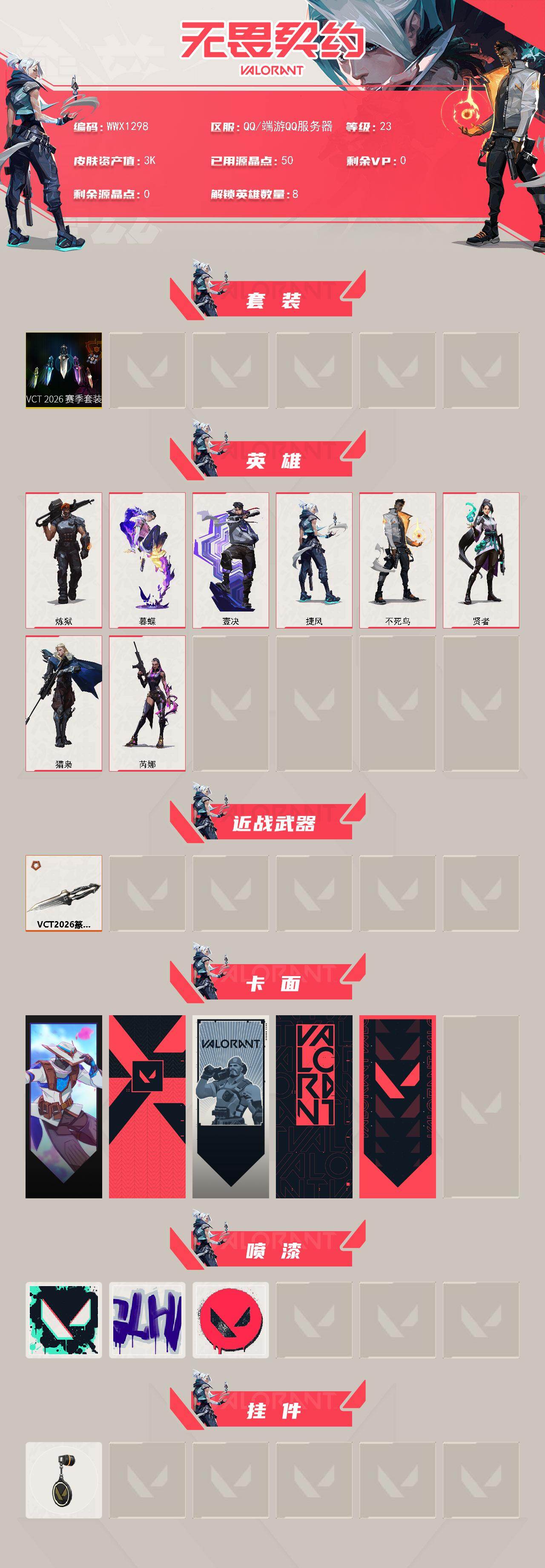 WWQEY427434无畏契约账号详情图2