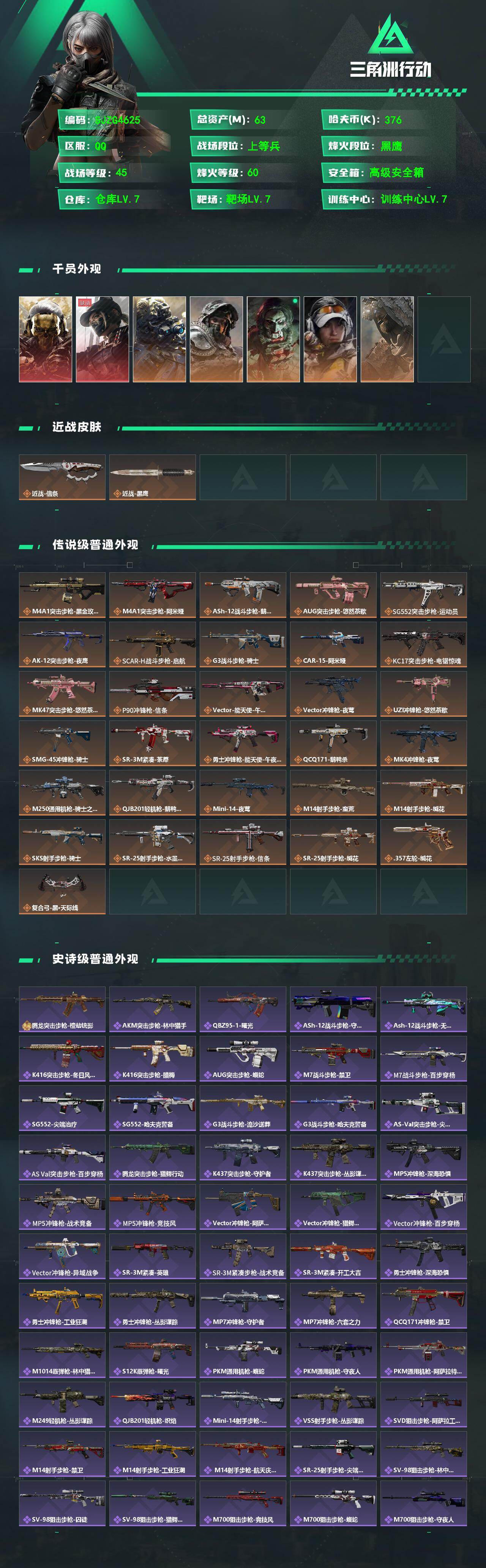 SJZEY487870三角洲行动账号详情图2