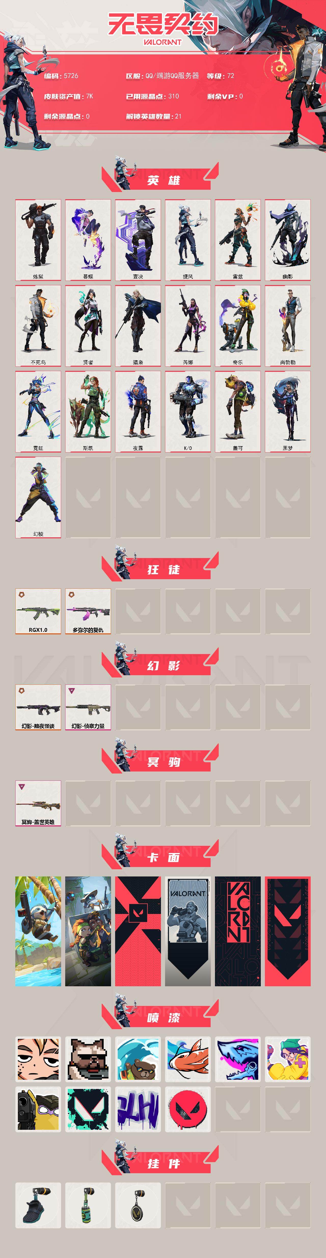 WWQLX427480无畏契约账号详情图2