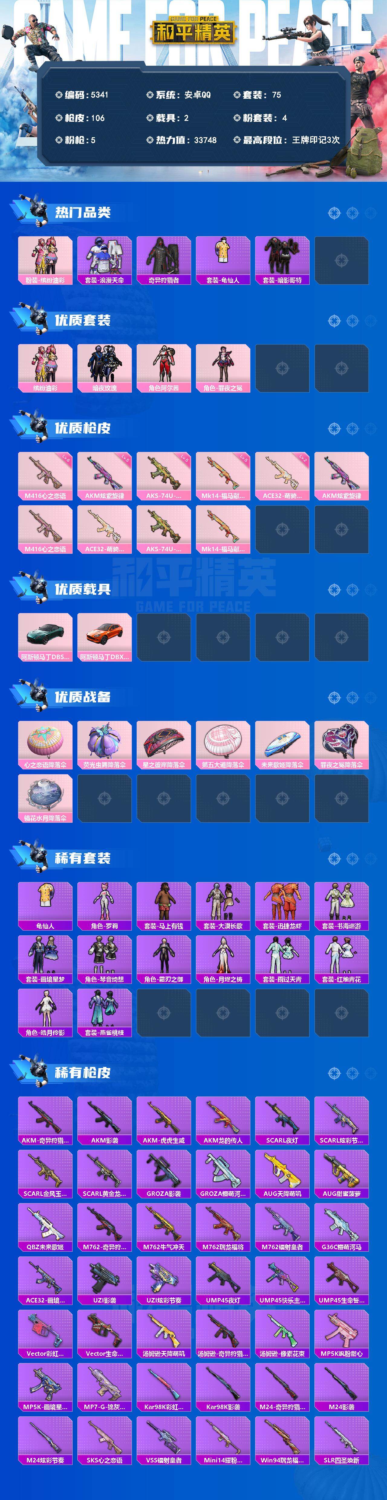 HPLX4157745和平精英账号详情图2