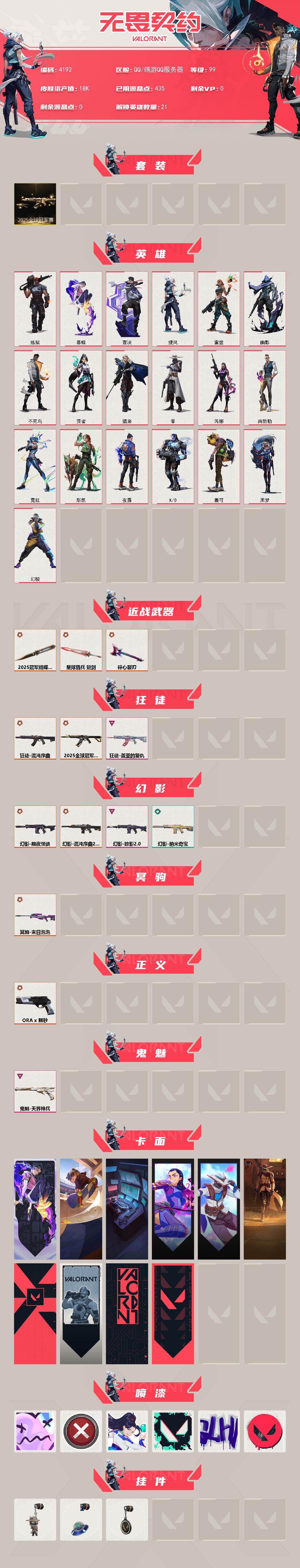 WWQXL427497无畏契约账号详情图2