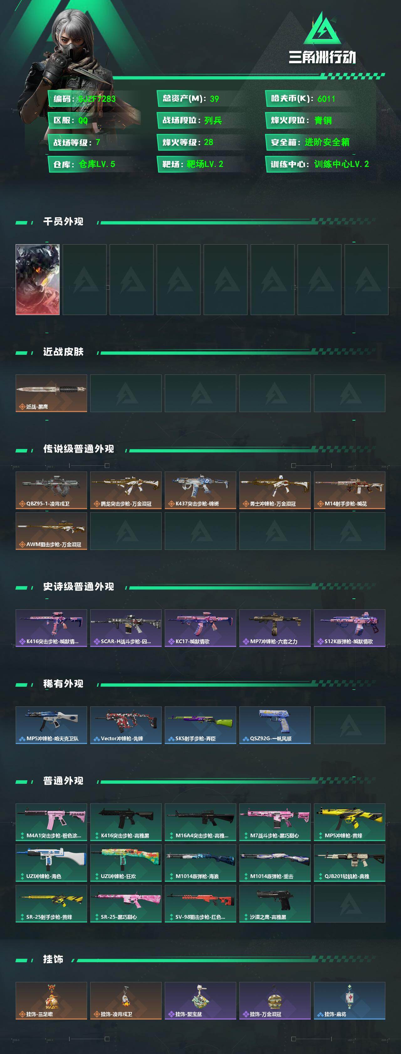 SJZEY488279三角洲行动账号详情图2