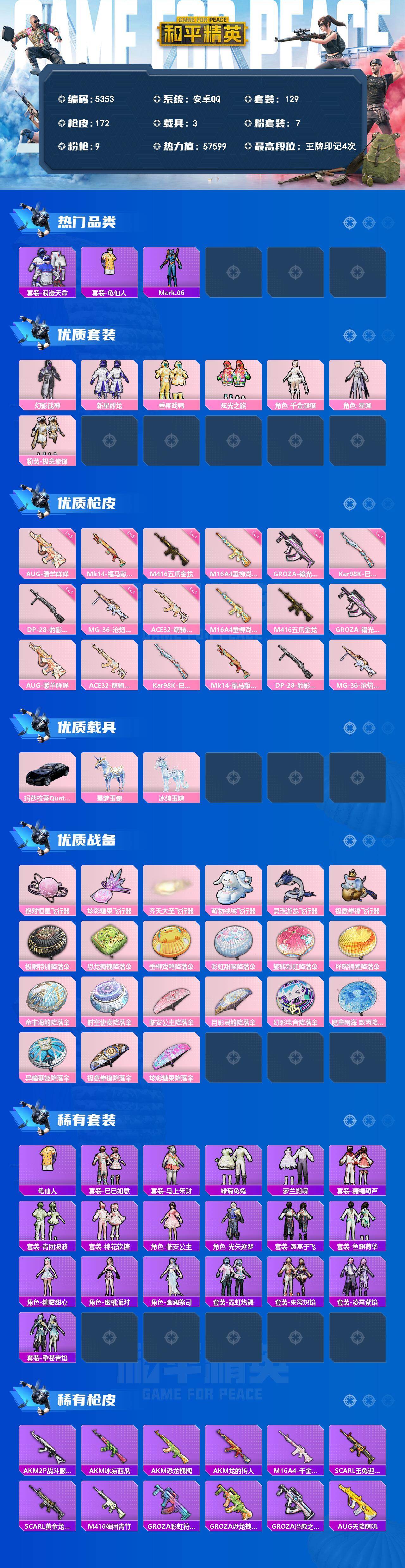 HPLX4157765和平精英账号详情图2