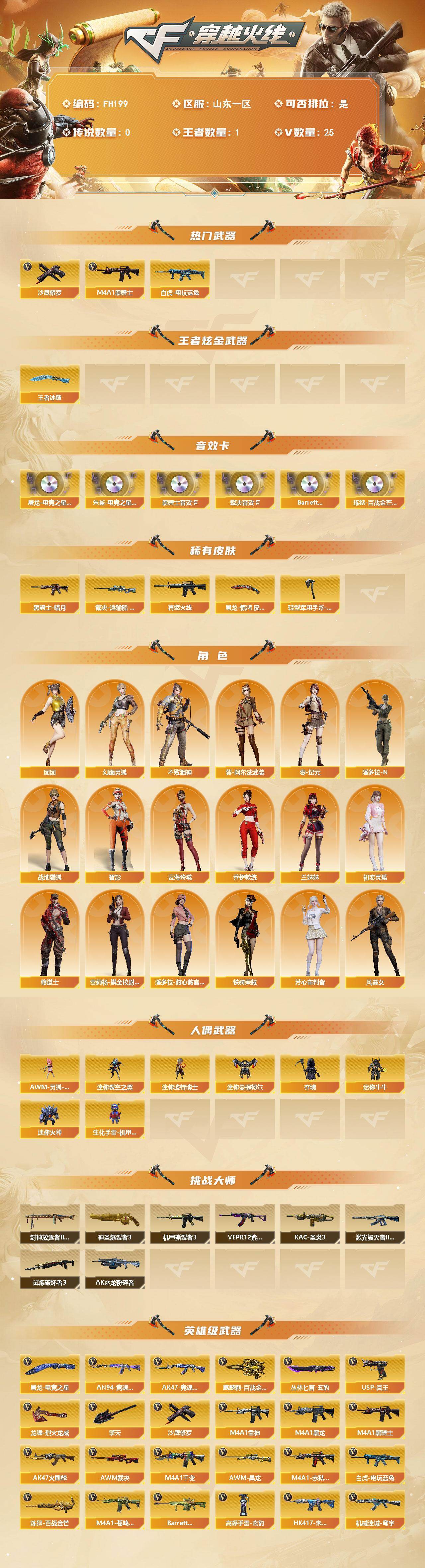 CFLX469191穿越火线账号详情图2