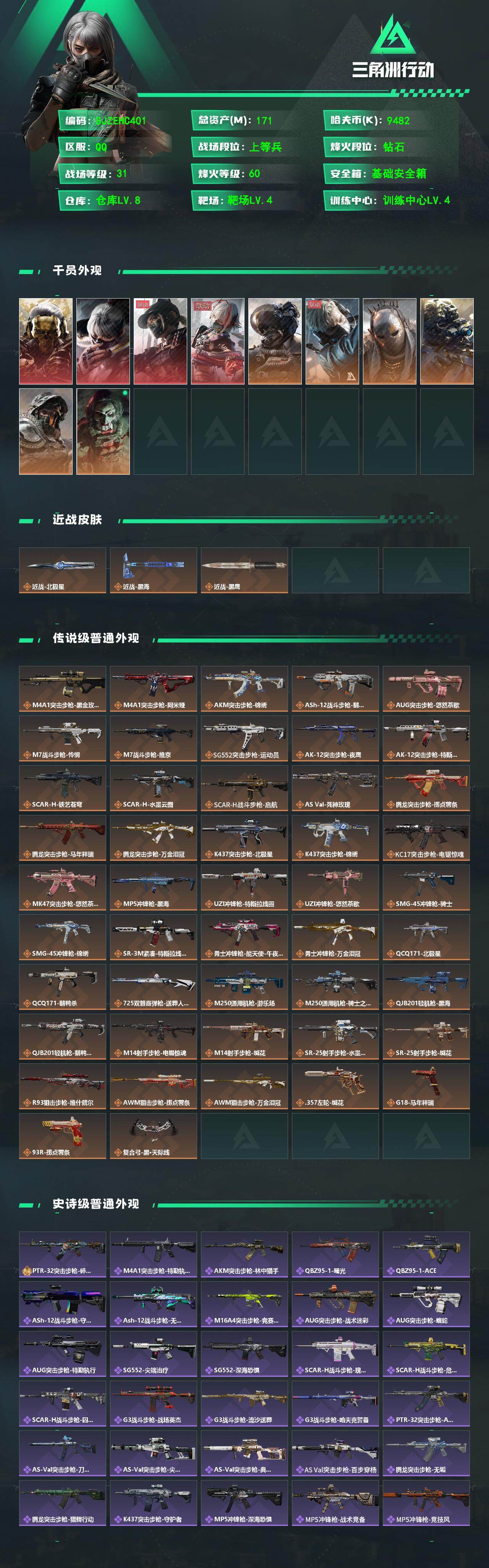 SJZQM4110151三角洲行动账号详情图3