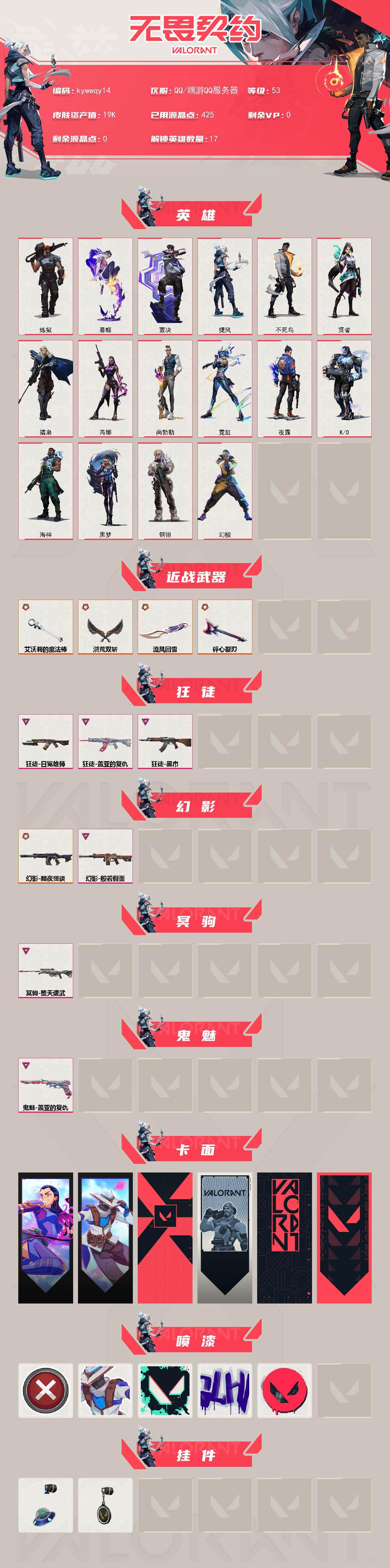 WWQLX427502无畏契约账号详情图2