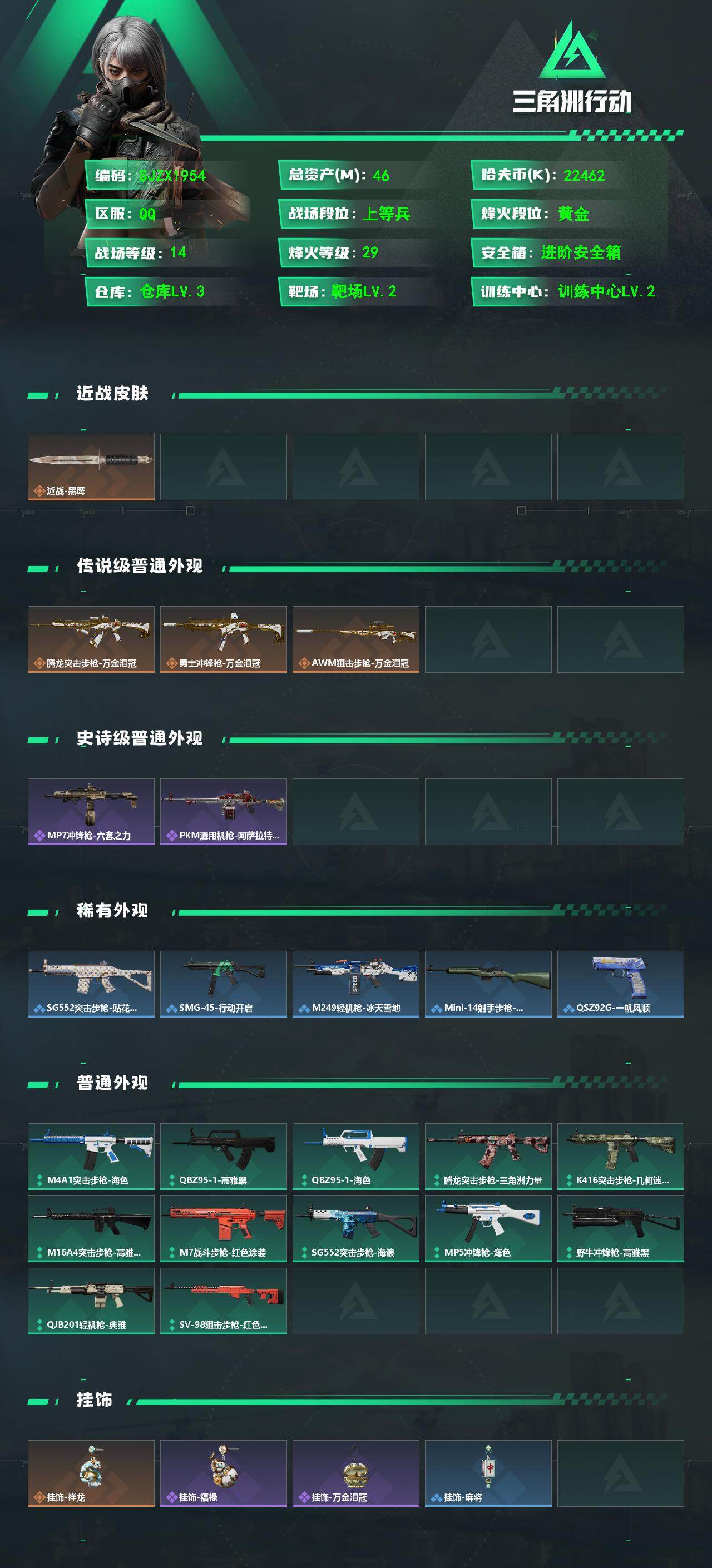 SJZEY489931三角洲行动账号详情图2