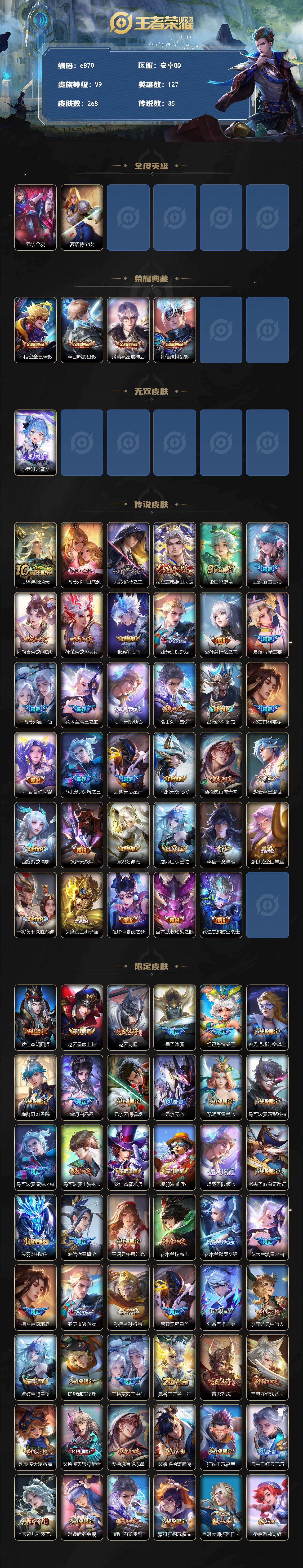 WZLX4281129王者荣耀账号详情图2