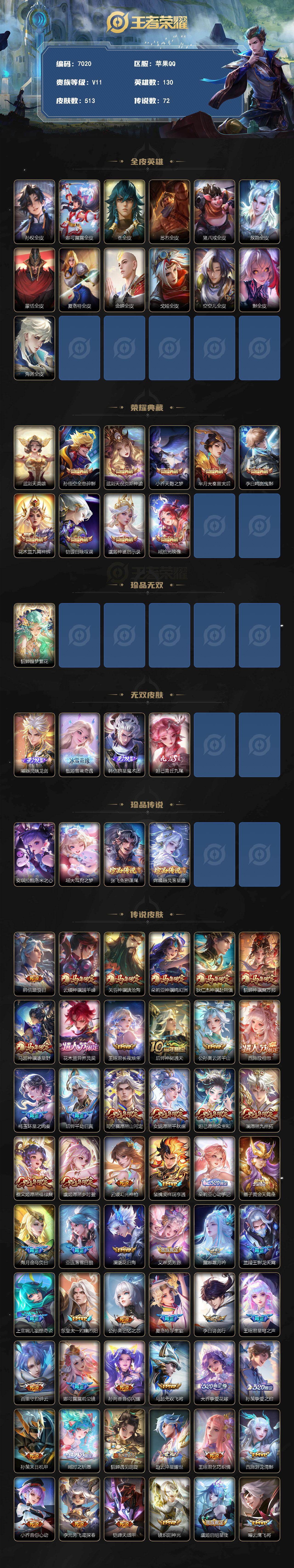 WZLX4281950王者荣耀账号详情图2 WZLX4281950王者荣耀账号详情图2