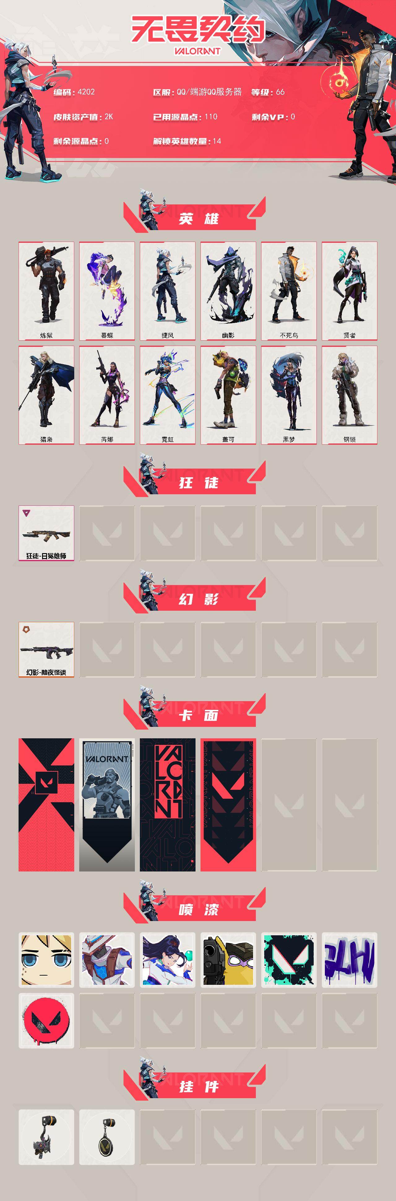 WWQXL432157无畏契约账号详情图2