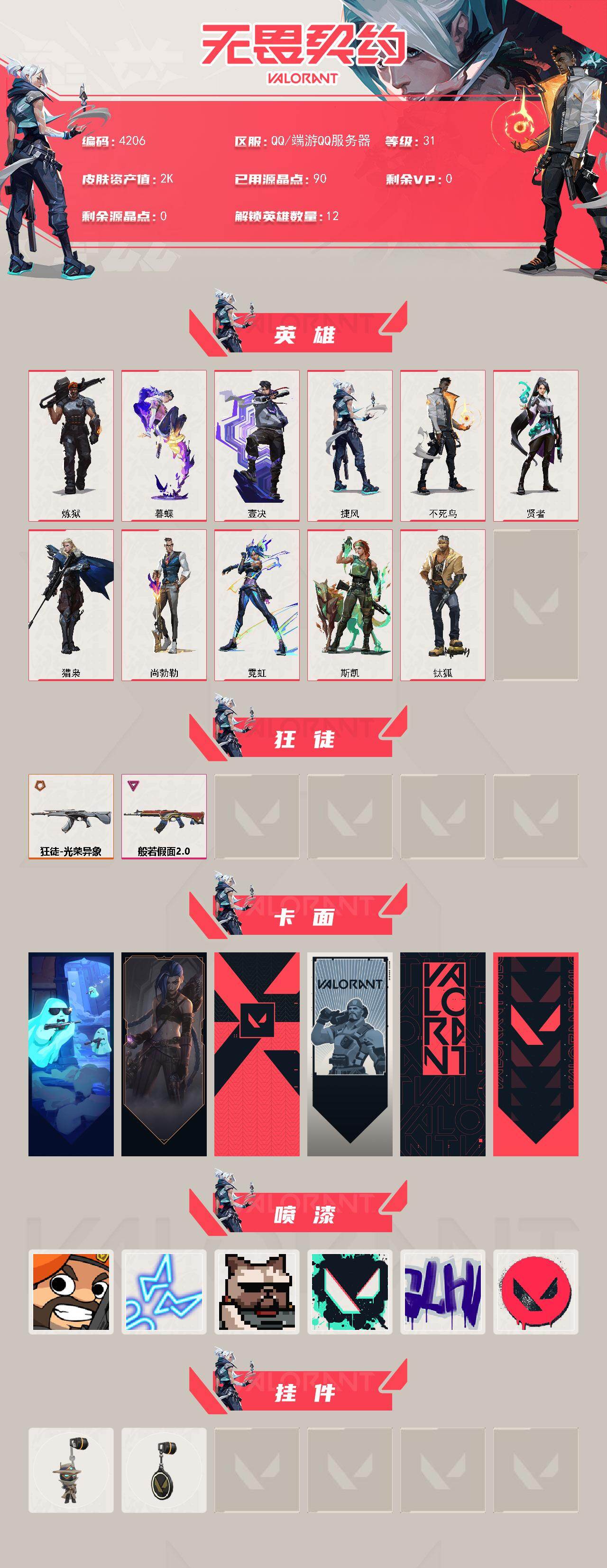 WWQXL432160无畏契约账号详情图2