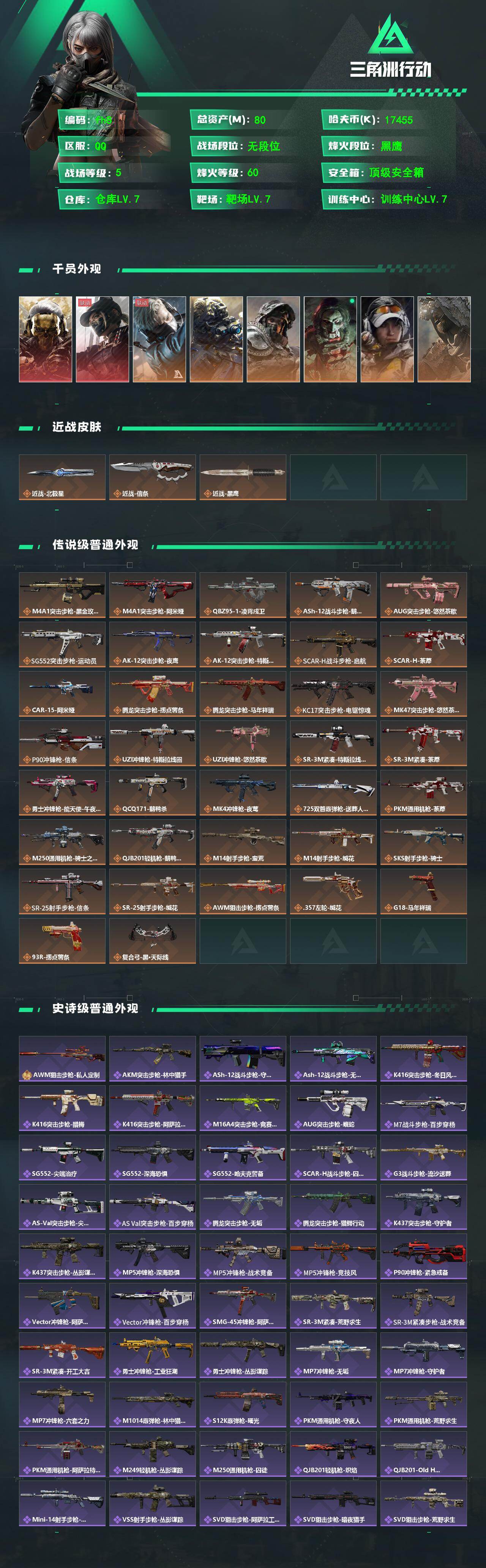 SJZQM489666三角洲行动账号详情图3