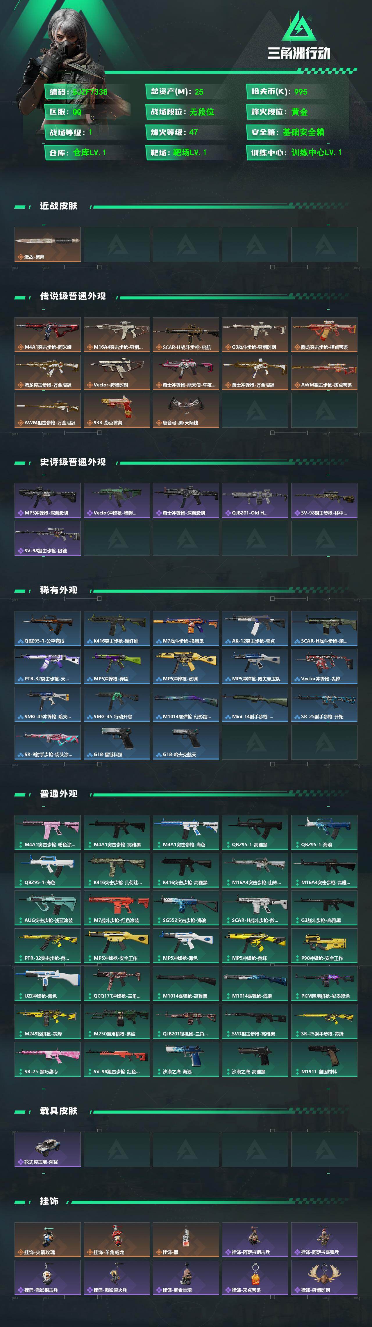 SJZEY489883三角洲行动账号详情图2 SJZEY489883三角洲行动账号详情图2