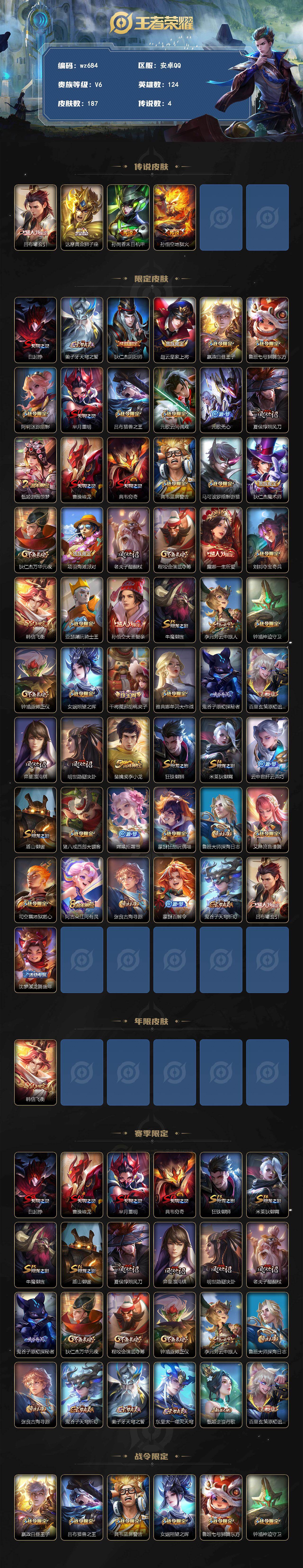 WZLX4283698王者荣耀账号详情图2